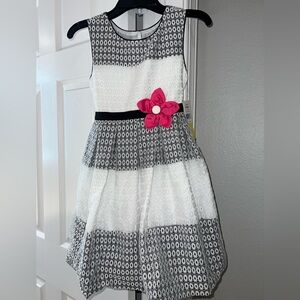 Jona Michelle Black/White Dress, Girls Size 7, NWT
